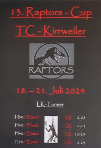 Flyer 13. Raptors-Cup TC Kirrweiler